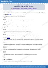 Đề thi học kì 2 Tiếng Anh 11 Global Success - Đề số 6